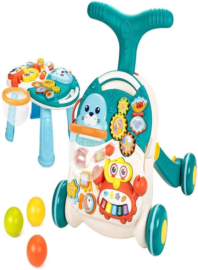 Glaceon Baby Push Walker 2 in 1 Sit-to-Stand Learning Walker with Wheels Kids’Multiple Educational Activity Center Music Learning Toy for Infant Boys Girls - Image 1